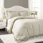 Reyna Luxe Ruffled King Bedding Ensemble with Coordinating Pillow Shams