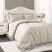 Reyna Collection King Bed Linen Set with Ruffled Comforter and Pillow Shams