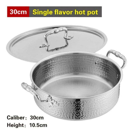 Versatile Dual Flavor Stainless Steel Hotpot with Crystal Clear Soup Pot - Enhance Your Culinary Adventures