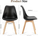 Sleek Mid-Century Dining Chair Ensemble: 4 Premium Leather-Cushioned Seats