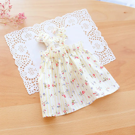 Sphynx Cat Floral Suspender Dress