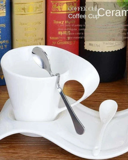 Chic European Espresso Mug Collection with Spoon and Holder for Home & Kitchen