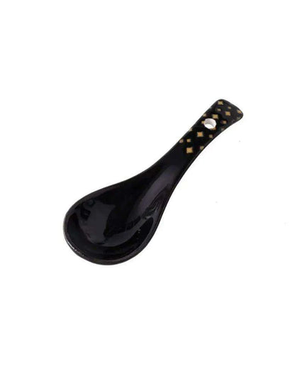 Artisan Handcrafted Japanese Ceramic Soup Spoon for Sophisticated Dining