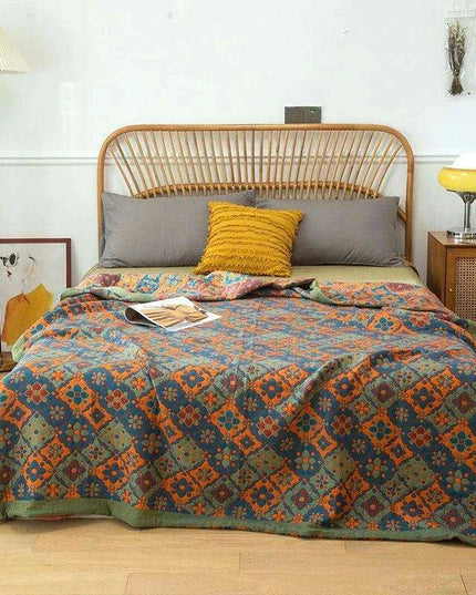 Dreamy Cotton Jacquard Blanket Set - Perfect All-Season Comfort and Style