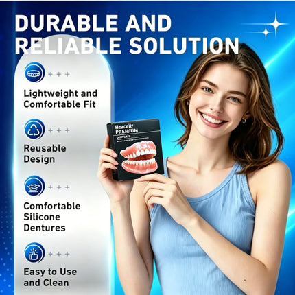 Boil-to-Shape Custom Fit Denture Kit — Slim Comfort Design, All Arch Sizes