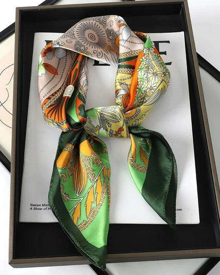 Chic Toddler Elegance: Luxurious 70x70cm Silk Scarf for Ages 6 Months to 4 Years