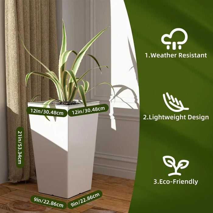 Elegant Duo of Contemporary Outdoor Planters for Stylish Gardening
