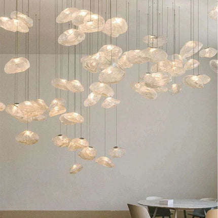 Sophisticated Smoky Grey Cloud Glass Pendant Lamp - Modern Hanging Light for Chic Home Interiors