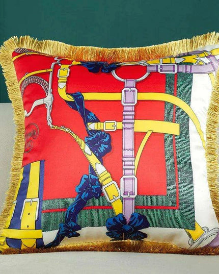Retro Chic Lumbar Cushion Cover for Elegant Home Styling