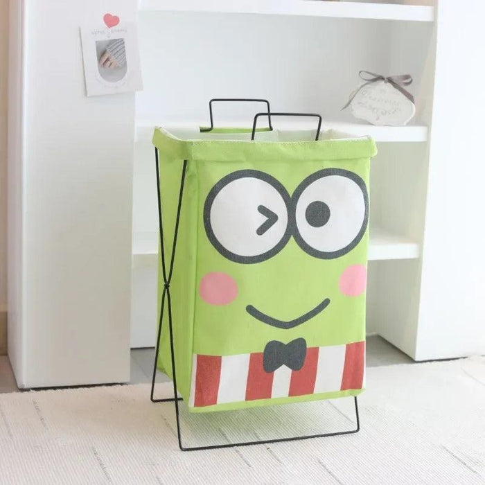 Hello Kitty Stylish Foldable Laundry Hamper: Sturdy Iron Frame & Waterproof Design - Spacious Organizer