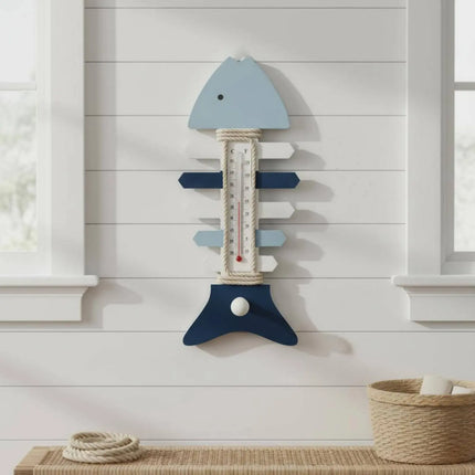 Wooden Aquatic Skeleton Thermometer Vintage Look Fishbone Thermometer with Hook Coastal Wall Decor Handmade Rustic Beach Theme wooden-aquatic-skeleton-thermometer-vintage-look-fishbone-thermometer-with-hook-coastal-wall-decor-handmade-rustic-beach-theme