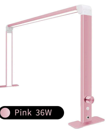 36W LED Half Moon Nail Lamp with Adjustable Brightness and 3 Color Settings for Professional Nail and Eyelash Services