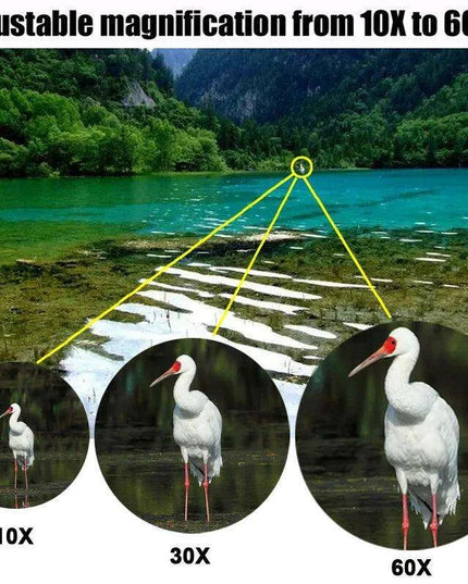 Borwolf 10-60X60 Waterproof High Definition Binoculars for Superior Long-Distance Observation