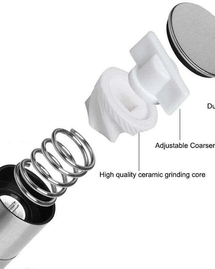 Precision Adjustable Salt and Pepper Mill Set - Dual Ceramic Grinder Combo