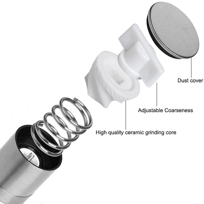 Precision Adjustable Salt and Pepper Mill Set - Dual Ceramic Grinder Combo