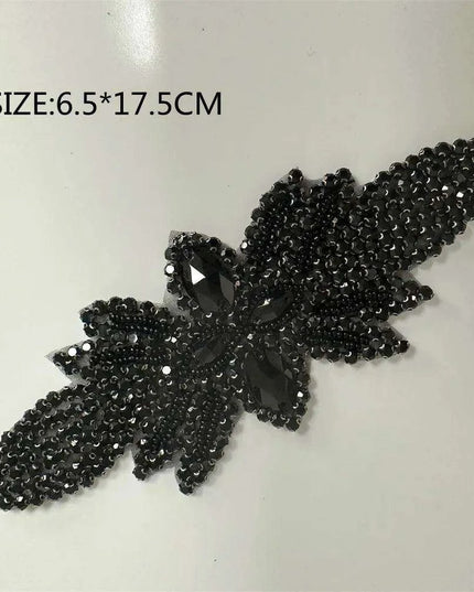 Glimmering Silver Rhinestone Floral Applique: Elegant Fashion Upgrade Accessory