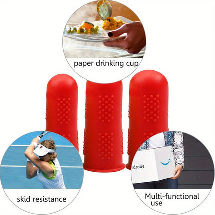 Shop1102682324 Silicone Hot Glue Gun Finger Caps - Heat-Resistant, 3 S