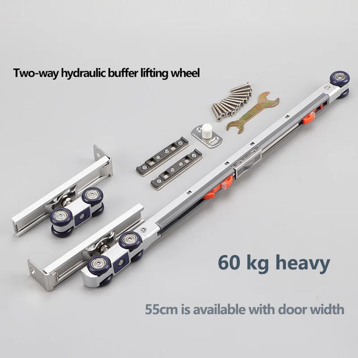 Efficient Two-Way Buffer Pulley Sliding Door Hardware Kit - Space-Saving Solution for Home