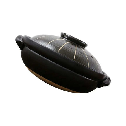 Elegant Japanese Ceramic Soup Pot - 2.6L Versatile Stovetop Cookware