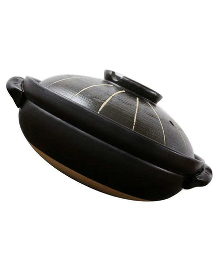 Elegant Japanese Ceramic Soup Pot - 2.6L Versatile Stovetop Cookware