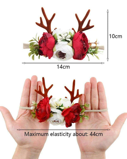 Charming Holiday Floral Baby Bib Set with Pacifier Clip - Perfect Christmas Gift