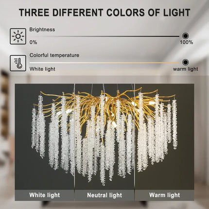 Twinkling Light Crystal LED Ceiling Chandelier - Elegant Pendant Lamp