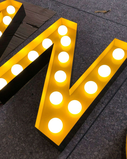 Personalized Illuminated Marquee Alphabet and Numeric Sign Set