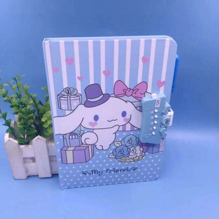 Delightful Sanrio Creative Notebook Set with Secret Code Lock & Inspiring Stationery Kit for Young Innovators