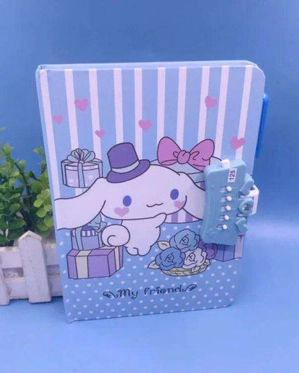 Delightful Sanrio Creative Notebook Set with Secret Code Lock & Inspiring Stationery Kit for Young Innovators