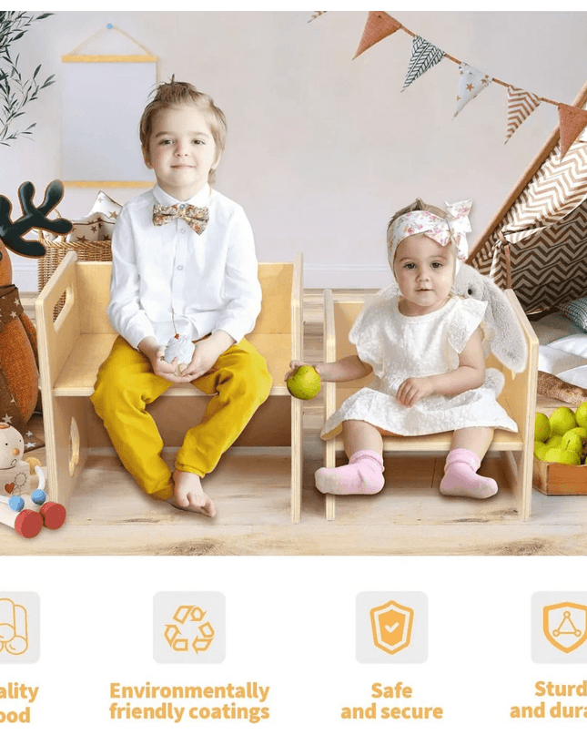 Versatile Montessori Activity Table and Chair Set for Independent Learning and Play