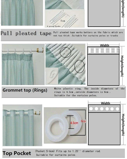 Elegant Japan Linen Striped Window Drapes