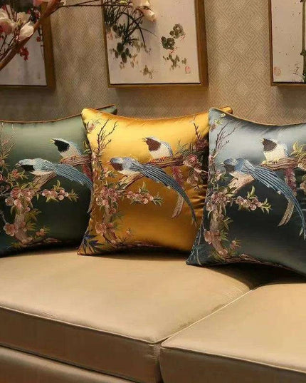 45x45/50x35cm Chinese Traditional Embroidered Bird Cushion Cover