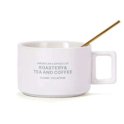 Luxurious Hand-Painted European Ceramic Coffee Mug Set with Gold Detailing - 110ml