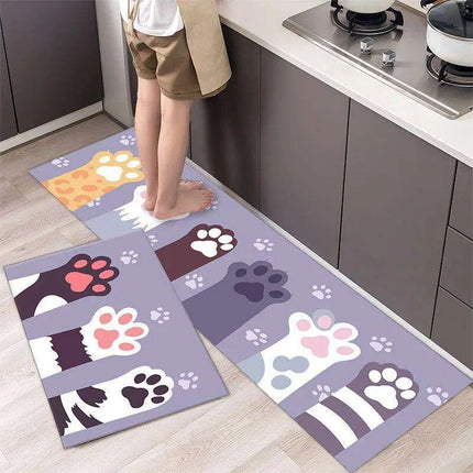 Charming Absorbent Kitchen Rug - Stylish Non-Slip Mat for Safe Living Spaces