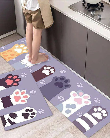 Charming Absorbent Kitchen Rug - Stylish Non-Slip Mat for Safe Living Spaces