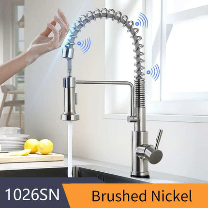 Smart Touch Sensor-Enabled Rotating Kitchen Faucet with Innovative Design