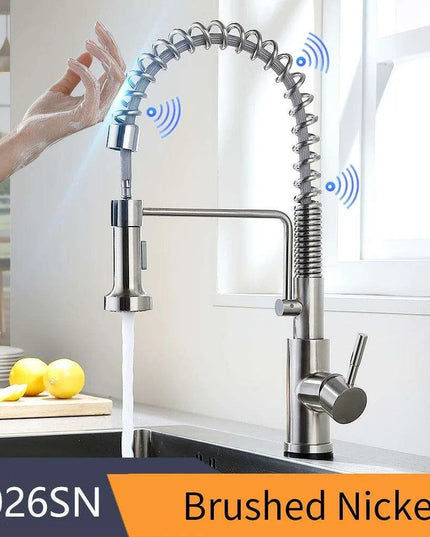 Smart Touch Sensor-Enabled Rotating Kitchen Faucet with Innovative Design