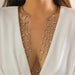 Vintage Gothic Star Crystal Necklace with Sequined Tassel Detail