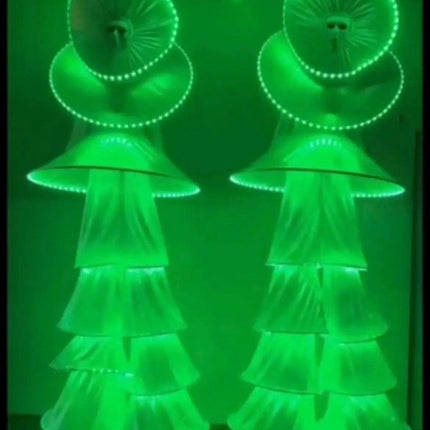 RGB LED Stilt Walker Carnival Costume for Dazzling Stage Performances