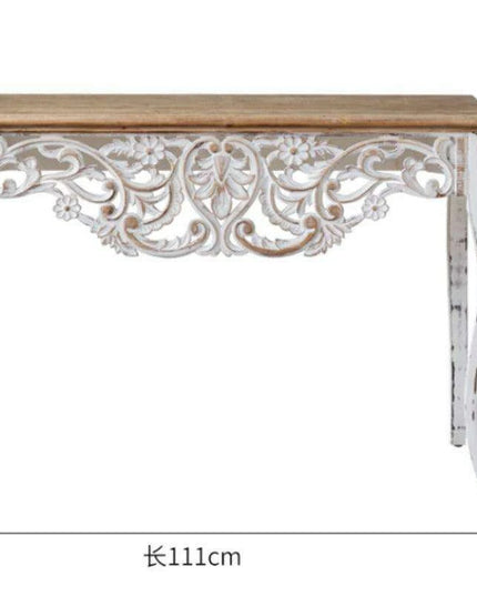 Classic American Solid Wood Entryway Table - Timeless Elegance for Your Home