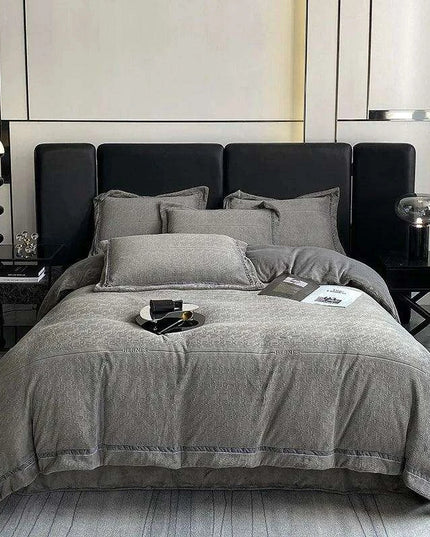 3D Plush Velvet Queen Duvet Cover Set of 4 pcs