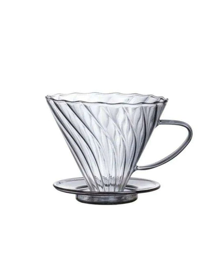 Stylish Borosilicate Glass Coffee Brewing Kit with Precision V-Funnel - Available in 300ml and 600ml Sizes