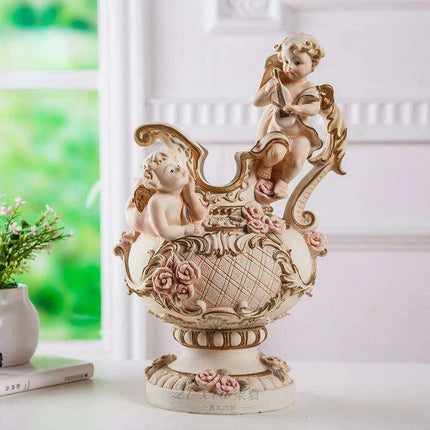 Luxurious Angelic Resin Floor Vase for Exquisite Home and Hotel Decor