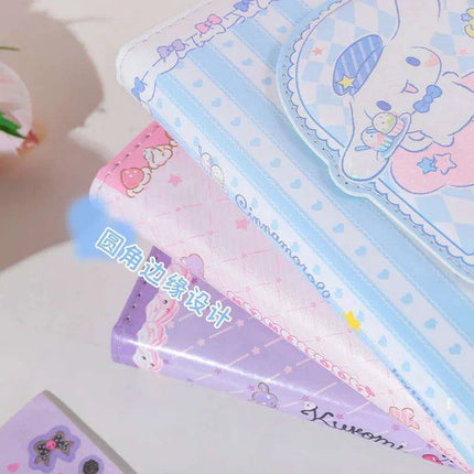 Enchanting Kawaii 6-Ring Journal with Heart and Moon Design