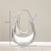 Stylish Bag-Inspired Glass Vase for Contemporary Home Decor and Plant Presentation