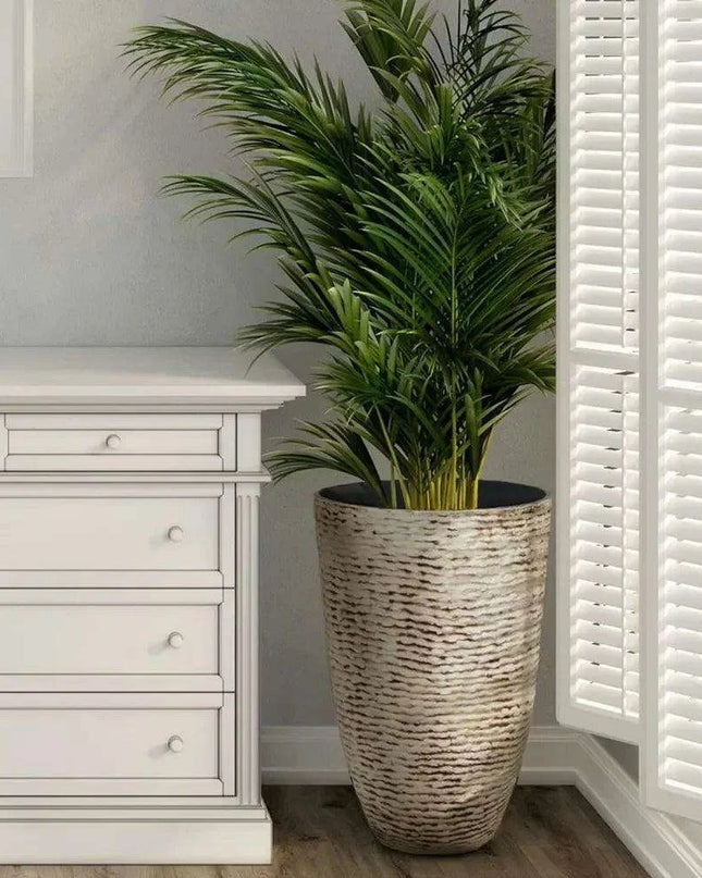 Elegant Large Stone Finish Outdoor Planters for Landscaping Excellence