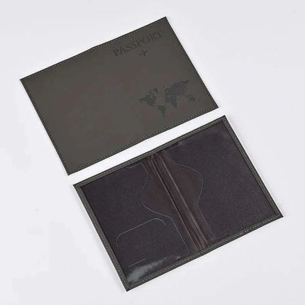 Chic Waterproof PU Leather Passport Holder Set with Card Slot - Perfect Travel Accessory
