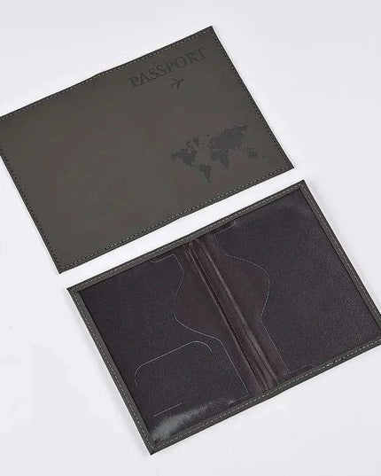 Chic Waterproof PU Leather Passport Holder Set with Card Slot - Perfect Travel Accessory