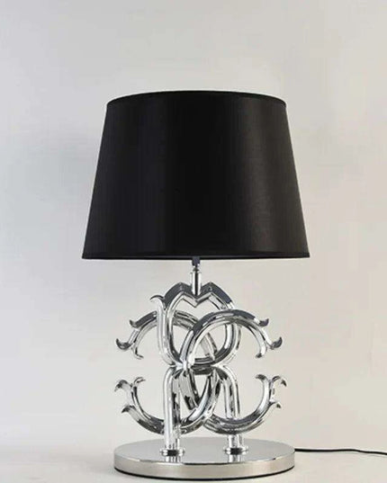 Luxurious LED Table Lamp with Artistic Gold and Silver Accents for Home and Office Décor