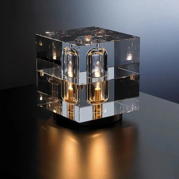 Modern Crystal Suspension Desk Lamp - Elegant LED Lighting Solution